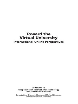 cover image of Towards the Virtual University